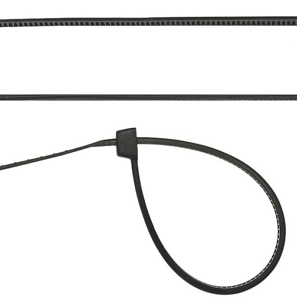 Кабельные стяжки черные ХС-Ч, 3.6 x 200 мм, 100 шт,нейлоновые, СИБИН 3788-36-200