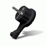 Вилка-невидимка 16А 250В ,16А 250В (АБС-пластик, прямая, плоская 95х7мм, черная) UNIVersal 509969