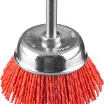 Щетка чашечная для дрели,50мм, нейлоновая проволока с абразивным покрытием, ЗУБР ″Профессионал″. 35165-050